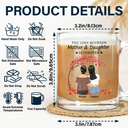 Love,Mom - Daughters (Adult),Gift For Mother,Gift For Daughter - The Love Between Mother & Daughters Is Forever - Personalized Glass Mug