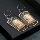 Gift For Mother,Memorial - Custom Photo Though I Cannot See You You're Always By My Side - Personalized Aluminum Keychain

