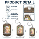 Gift For Mother,Memorial - Custom Photo Though I Cannot See You You're Always By My Side - Personalized Aluminum Keychain
