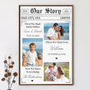 Gift For Couples,Old Couples,Parents,Gift For Grandparents - Custom Photo Our Story Family Now We Have Everything - Personalized Poster
