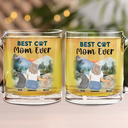 Cat Lovers, Pet Lovers, Cat Mom, Cat Dad, Happy - A Bond That Can't Be Broken Cat Mom Cat Dad - Personalized Glass Mug