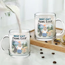 Cat Lovers, Pet Lovers, Cat Mom, Cat Dad, Happy - A Bond That Can't Be Broken Cat Mom Cat Dad - Personalized Glass Mug