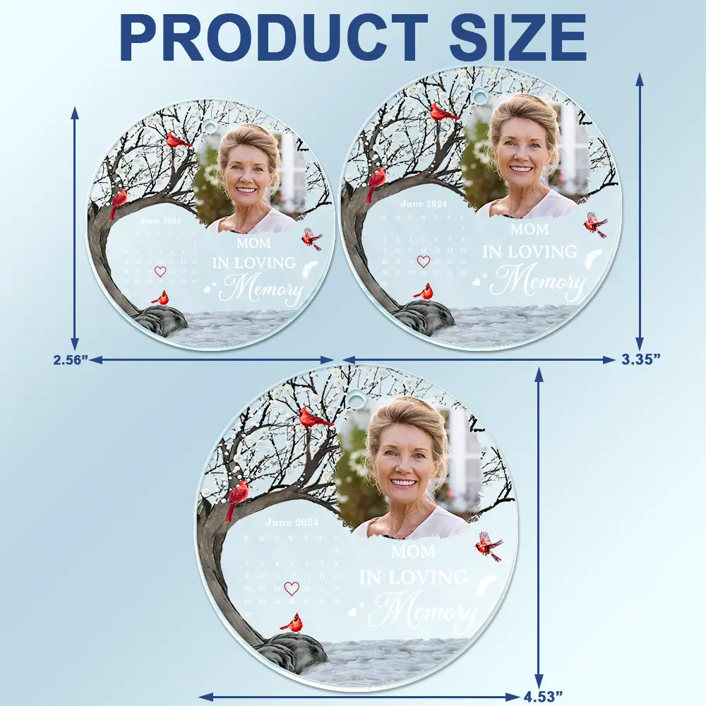 Memorial - Custom Photo Calendar Memorial The Moment Your Heart Stopped - Personalized Acrylic Car Hanger
