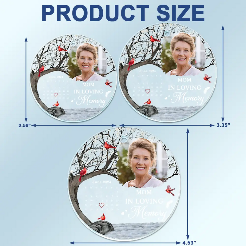 Memorial - Custom Photo Calendar Memorial The Moment Your Heart Stopped - Personalized Acrylic Car Hanger
