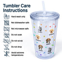 Custom Photo Funny Family Pet Face I Gotta Pet These Dogs - Funny Gift For Dog Lovers, Dog Mom, Dog Dad - Personalized Acrylic Insulated Tumbler With Straw