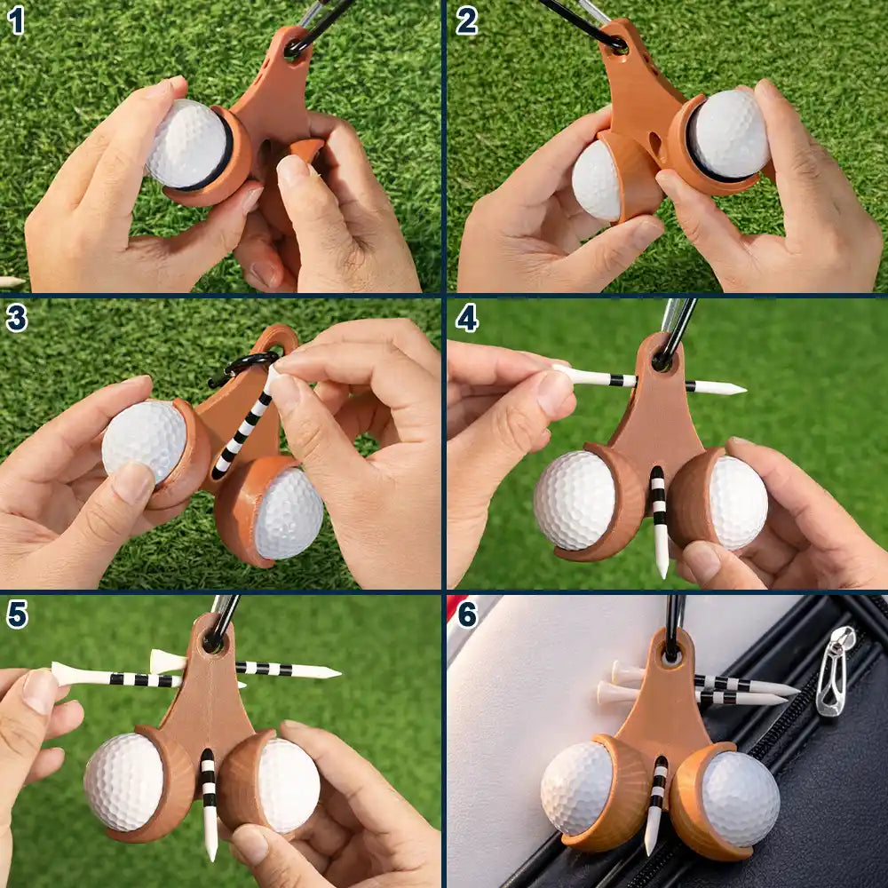 Funny,Golf,Sport Dad,Gift For Husband,Gift For Men,Gift For Yourself,Gift For Grandpa,Dad's Hobby,Grandma's Hobby,Gift For Father - Custom Photo Best Daddy By Par - Personalized 3D Printed Golf Ball Tee Holder