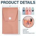 Gift For Yourself,Gift For Women,Gift For Mother,Happy - Blooming In Love - Personalized Makeup Brush Bag Set