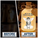 Family, Pet Lovers, Pet Mom, Pet Dad, Pet Couple, Dog Lovers, Dog Mom, Dog Dad, Dog Couple, Cat Lovers, Cat Mom, Cat Dad, Cat Couple, Memorial, Sad - Custom Photo Memorial Your Light Will Always Shine In My Heart - Personalized Short Bottle Light