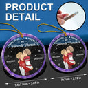 Christmas,Gift For Couples,Gift For Husband,Gift For Wife,Gift For Boyfriend,Gift For Girlfriend,Happy - Years Later And You Still My Favorite Person - Personalized Circle Glass Ornament