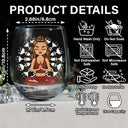 Gift For Yourself, Gift For Women, Yoga, Funny - Yoga Class Pour A Glass - Personalized Stemless Wine Glass