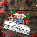 Happy,Christmas,Dog Couple - You And Me And The Dog Cozy Blanket - Personalized Custom Shaped Acrylic Ornament