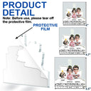 Happy,Christmas,Dog Couple - You And Me And The Dog Cozy Blanket - Personalized Custom Shaped Acrylic Ornament