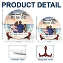 Funny - You And Me And The Dogs - Personalized Ceramic Plate