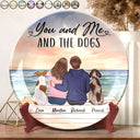 Funny - You And Me And The Dogs - Personalized Ceramic Plate