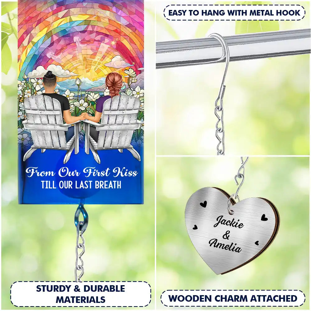 Gift For Couples,Gift For Husband,Gift For Wife,Gift For Boyfriend,Gift For Girlfriend,Love - You And Me We Got This - Personalized Wine Bottle Wind Chime