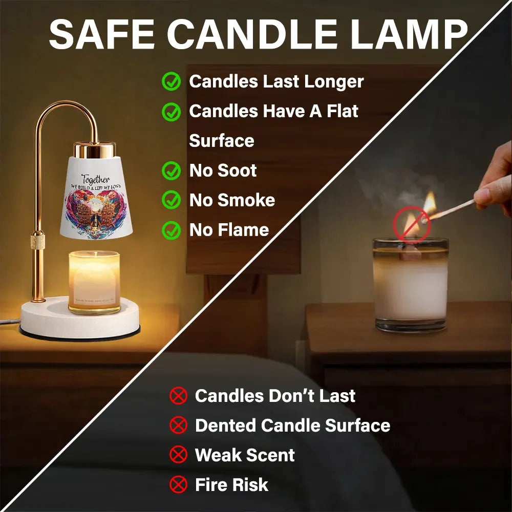 Gift For Couples,Love - You And Me We Got This 3D Effect Back Couple - Personalized Truncated Cone Candle Warmer