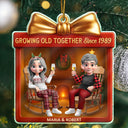 Gift For Couples,Old Couples,Gift For Husband,Gift For Wife,Gift For Boyfriend,Gift For Girlfriend,Love,Christmas - You And Me We Got This 3D Effect Couple - Personalized Custom Shaped Acrylic Ornament