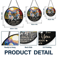 Gift For Couples,Happy,Gift For Husband,Gift For Wife - You And Me We Got This Couple 3D - Personalized Stained Glass Window Hanging Suncatcher