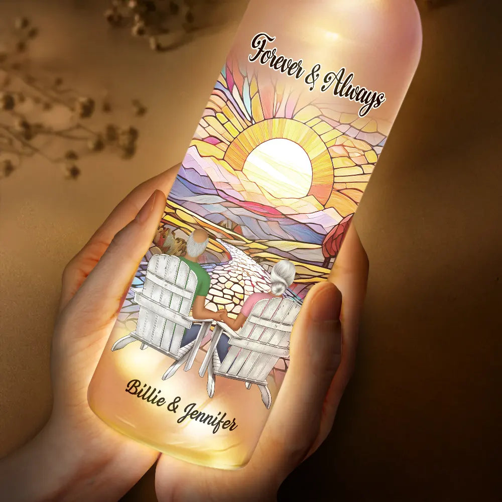 Gift For Couples,Gift For Husband,Gift For Wife,Gift For Boyfriend,Gift For Girlfriend,Love - You And Me We Got This Couple Holding Hand - Personalized Bottle Light