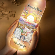 Gift For Couples,Gift For Husband,Gift For Wife,Gift For Boyfriend,Gift For Girlfriend,Love - You And Me We Got This Couple Holding Hand - Personalized Bottle Light