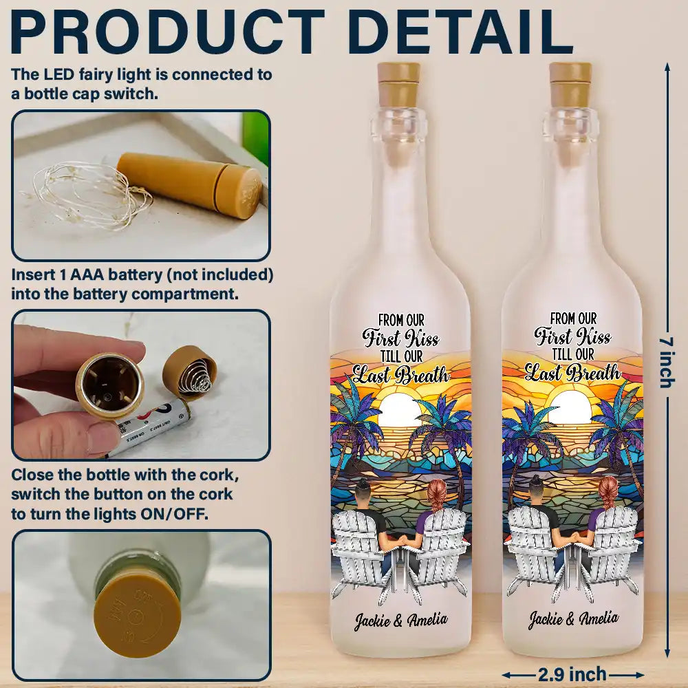 Gift For Couples,Gift For Husband,Gift For Wife,Gift For Boyfriend,Gift For Girlfriend,Love - You And Me We Got This Couple Holding Hand - Personalized Bottle Light