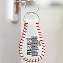 Baseball, Gift For Grandkids, Happy - You Are Chosen Christian Baseball - Personalized Leather Baseball Keychain