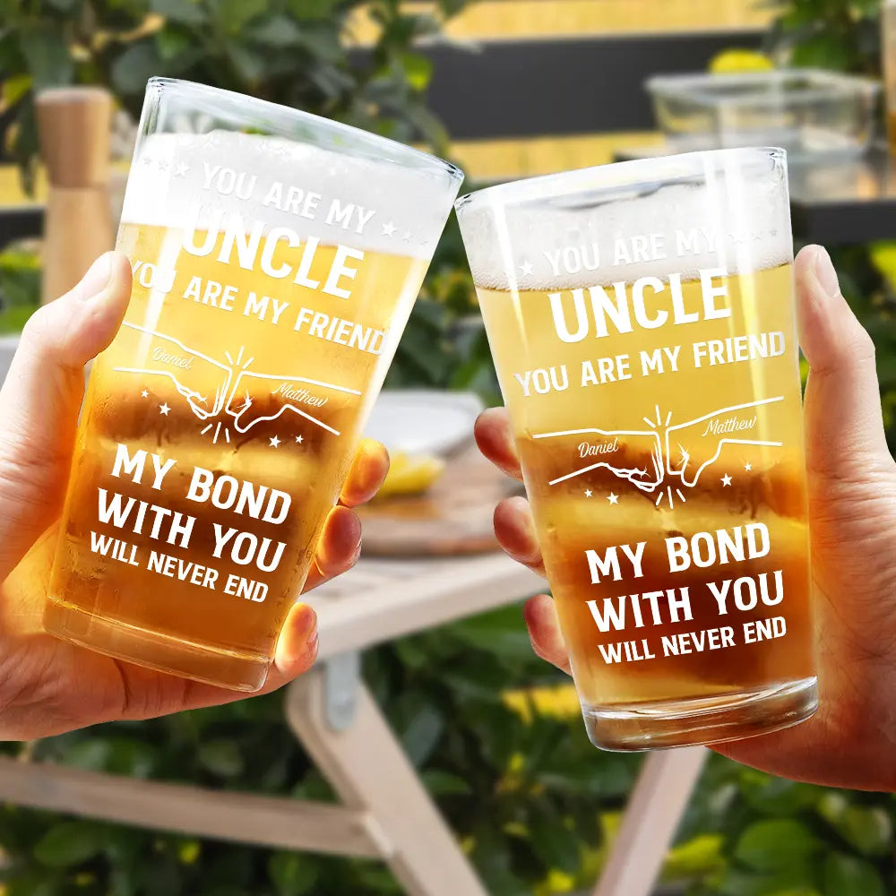 Gift For Brothers,Cousin,Happy,Gift For Men,Gift For Father - You Are My Brother My Friend - Personalized Beer Glass