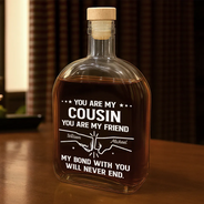 Gift For Brothers, Cousin, Happy, Top Market, Gift For Men, Gift For Father - You Are My Brother My Friend - Personalized Whiskey Bottle