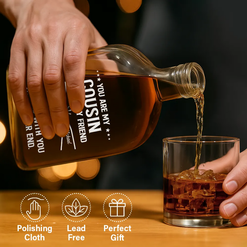 Gift For Brothers, Cousin, Happy, Top Market, Gift For Men, Gift For Father - You Are My Brother My Friend - Personalized Whiskey Bottle