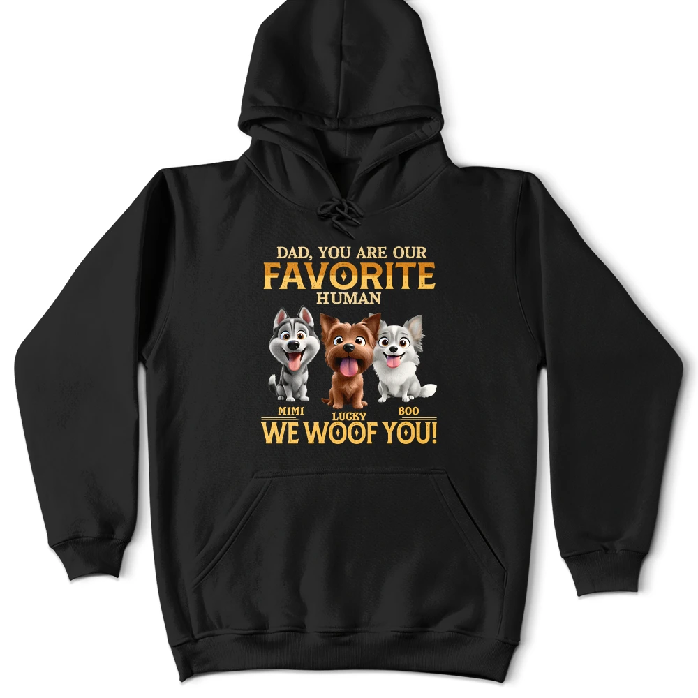 Pet Lovers,Pet Mom,Pet Dad,Happy,Dog Lovers,Dog Mom,Dog Dad - You Are My Favorite Human - Personalized T Shirt