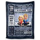 Gift For Couples,Gift For Husband,Gift For Wife,Gift For Boyfriend,Gift For Girlfriend,Love - You Are My Love You Are My Life 3D Effect Couple - Personalized Fleece Blanket, Sherpa Blanket