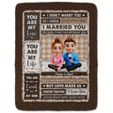 Gift For Couples,Gift For Husband,Gift For Wife,Gift For Boyfriend,Gift For Girlfriend,Love - You Are My Love You Are My Life 3D Effect Couple - Personalized Fleece Blanket, Sherpa Blanket