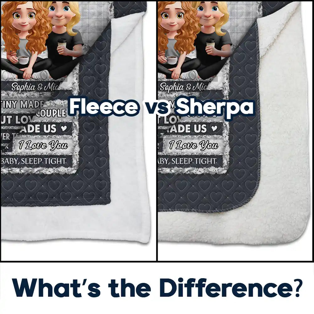Gift For Couples,Gift For Husband,Gift For Wife,Gift For Boyfriend,Gift For Girlfriend,Love - You Are My Love You Are My Life 3D Effect Couple - Personalized Fleece Blanket, Sherpa Blanket