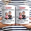 Gift For Couples, Funny - You Are Stuck With Me Forever 3D Effect Couple - Personalized Mug