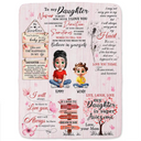 Gift For Daughter,Love - You Are The Happiness In My Life - Personalized Fleece Blanket, Sherpa Blanket