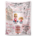 Gift For Daughter,Love - You Are The Happiness In My Life - Personalized Fleece Blanket, Sherpa Blanket