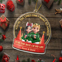 Gift For Couples,Gift For Women,Gift For Men,Old Couples,Gift For Husband,Gift For Wife,Christmas,Love - You Are The Only One I Want To Annoy 3D Effect Couple - Personalized Custom Shaped Acrylic Ornament