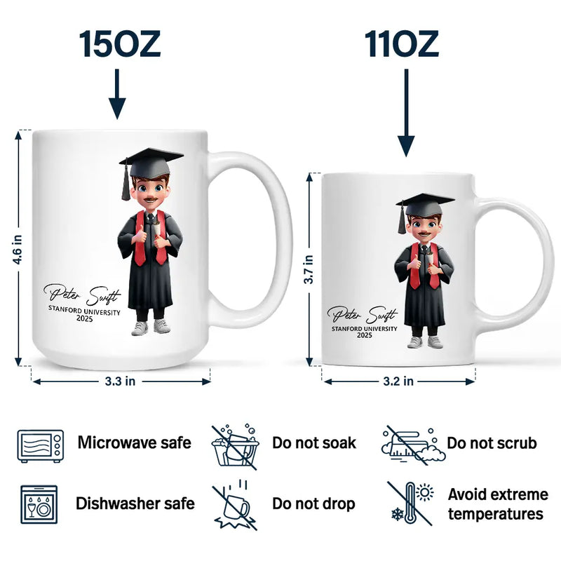 Graduation,Happy,Gift For Yourself - You Believed You Could So You Did - Personalized Mug
