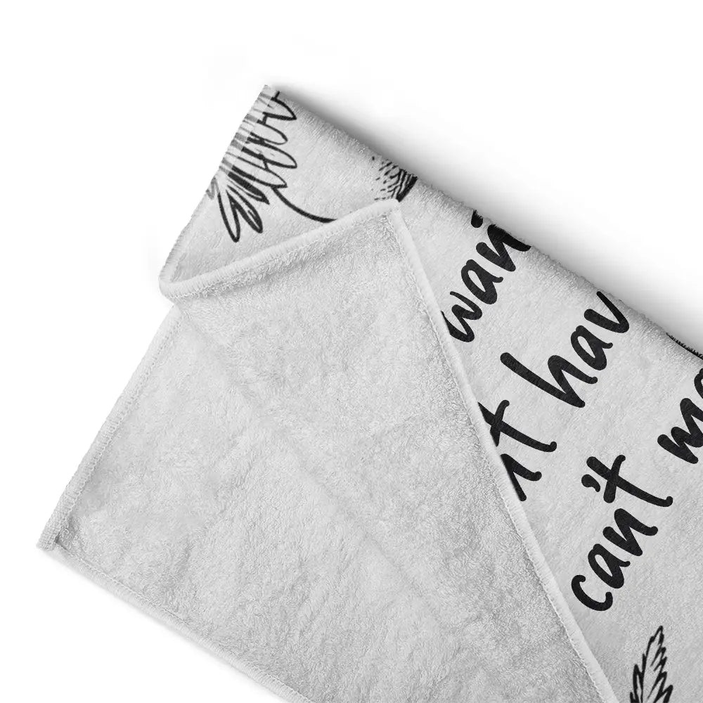 Beach,Summer,Retirement,Gift For Yourself,Grateful,Custom Text - You Can't Make Me I'm Retired - Personalized Beach Towel