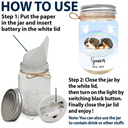 Dog Lovers,Dog Mom,Dog Dad,Memorial,Christmas,Sad - You Have Left My Life But You Will Never Leave My Heart - Personalized Mason Jar Light