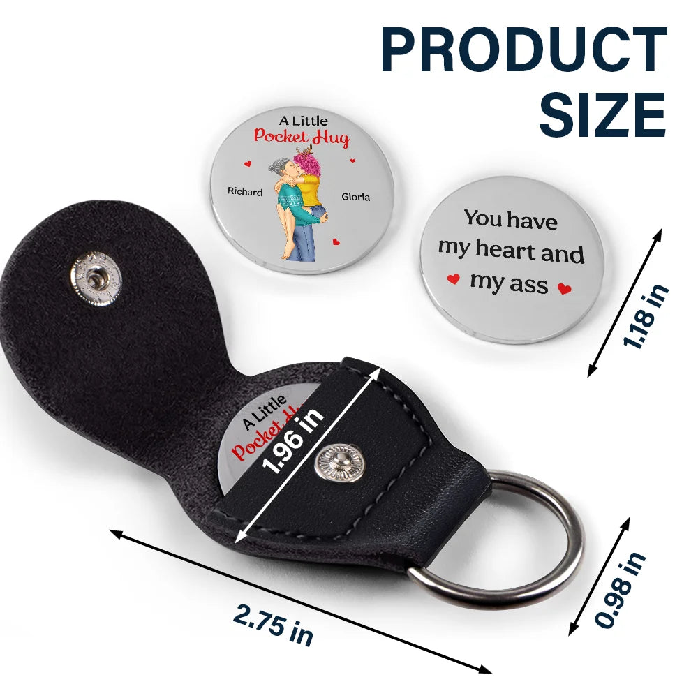 Gift For Couples,Gift For Women,Gift For Men,Gift For Husband,Gift For Wife,Gift For Boyfriend,Gift For Girlfriend,Love,Happy,Top Market - You Have My Heart Couple - Personalized Leather Pocket Hug