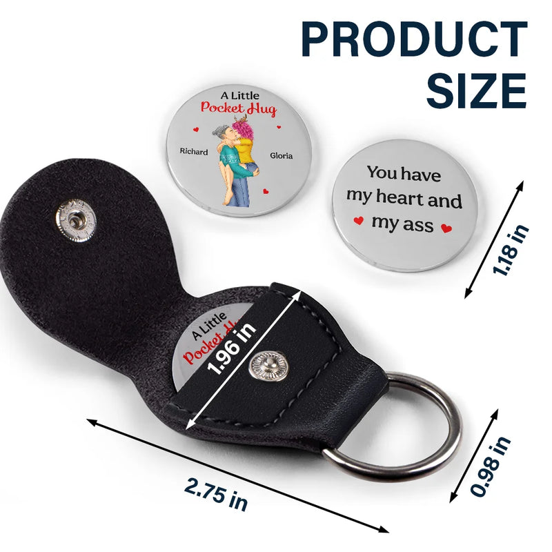 Gift For Couples,Gift For Women,Gift For Men,Gift For Husband,Gift For Wife,Gift For Boyfriend,Gift For Girlfriend,Love,Happy,Top Market - You Have My Heart Couple - Personalized Leather Pocket Hug