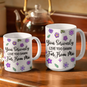 Happy,Gift For Sisters,Gift For Bestie,Gift For Sibling,Family - You Seriously Live Too Far From Me - 3D Inflated Effect Printed Mug, Personalized White Edge-to-Edge Mug

