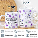 Happy,Gift For Sisters,Gift For Bestie,Gift For Sibling,Family - You Seriously Live Too Far From Me - 3D Inflated Effect Printed Mug, Personalized White Edge-to-Edge Mug
