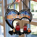 Sad, Memorial, Dog Lovers, Pet Lovers, Cat Lovers, Dog Mom - You Were My Favorite Hello Dog Cat Memorial - Personalized Window Hanging Suncatcher Ornament
