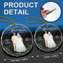 Gift For Couples,Gift For Women,Gift For Men,Gift For Husband,Gift For Wife,Love,Christmas,Wedding,Married  - You Will Forever Be My Always - Personalized Circle Glass Ornament