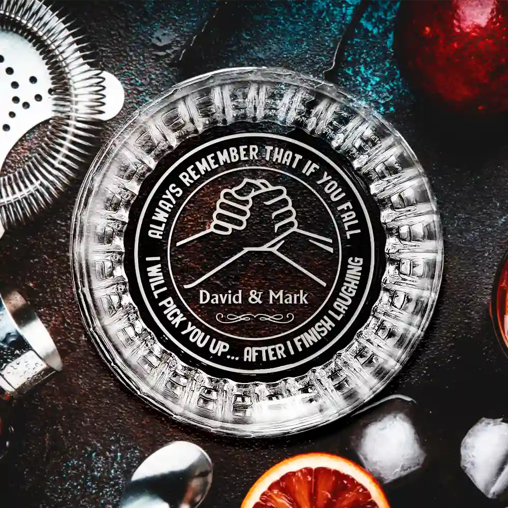 Gift For Brothers. Funny - You & I Are Brothers - Personalized Rocks Whiskey Glass