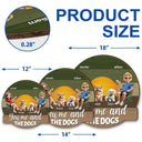 Gift For Couples,Gift For Husband,Gift For Wife,Gift For Boyfriend,Gift For Girlfriend,Pet Lovers,Pet Couple,Dog Lovers,Dog Couple,Love,Beach,Camping,Summer - You, Me And The Dog - Personalized Custom Shaped Wood Sign