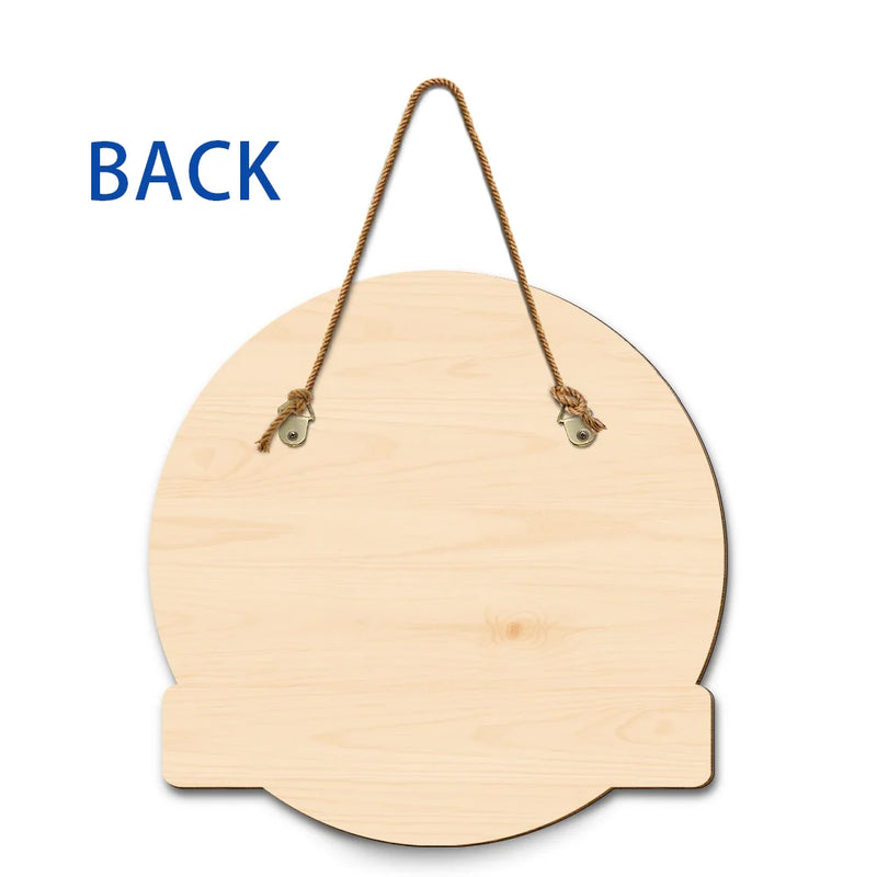 You, Me And The Dog - Personalized Custom Shaped Wood Sign