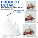 Christmas,Dog Lovers,Dog Couple,Happy - You & Me And The Dog 3D Effect Couple Sitting - Personalized Custom Shaped Acrylic Ornament